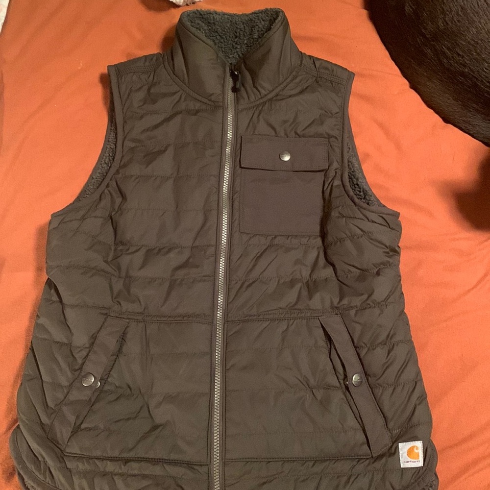 Carhartt Sherpa Lined Utility Vest (Dark Green)